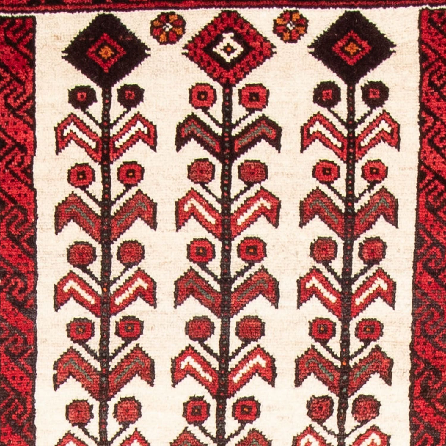 Løber Baluch-tæppe - 204 x 109 cm - beige