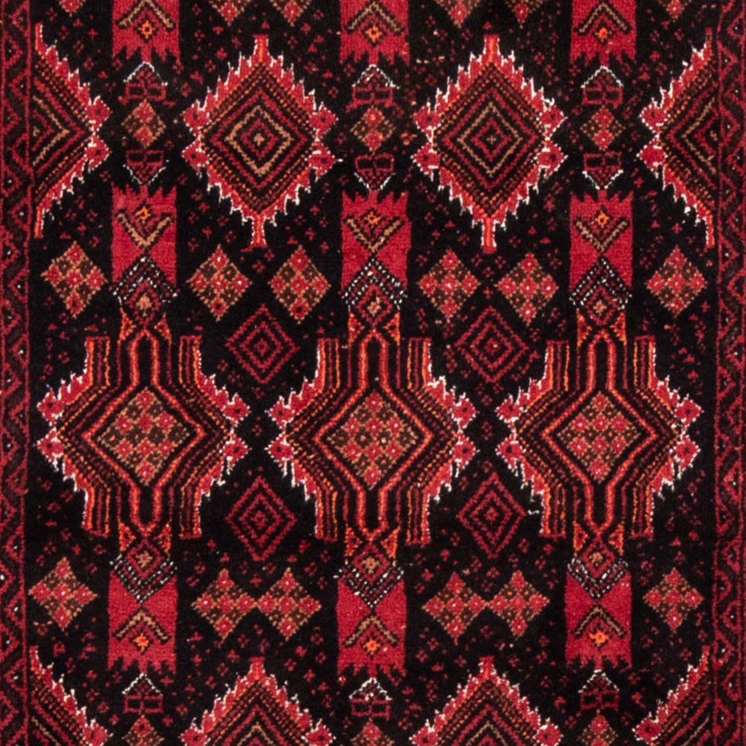 Løber Baluch-tæppe - 182 x 100 cm - mørkerød