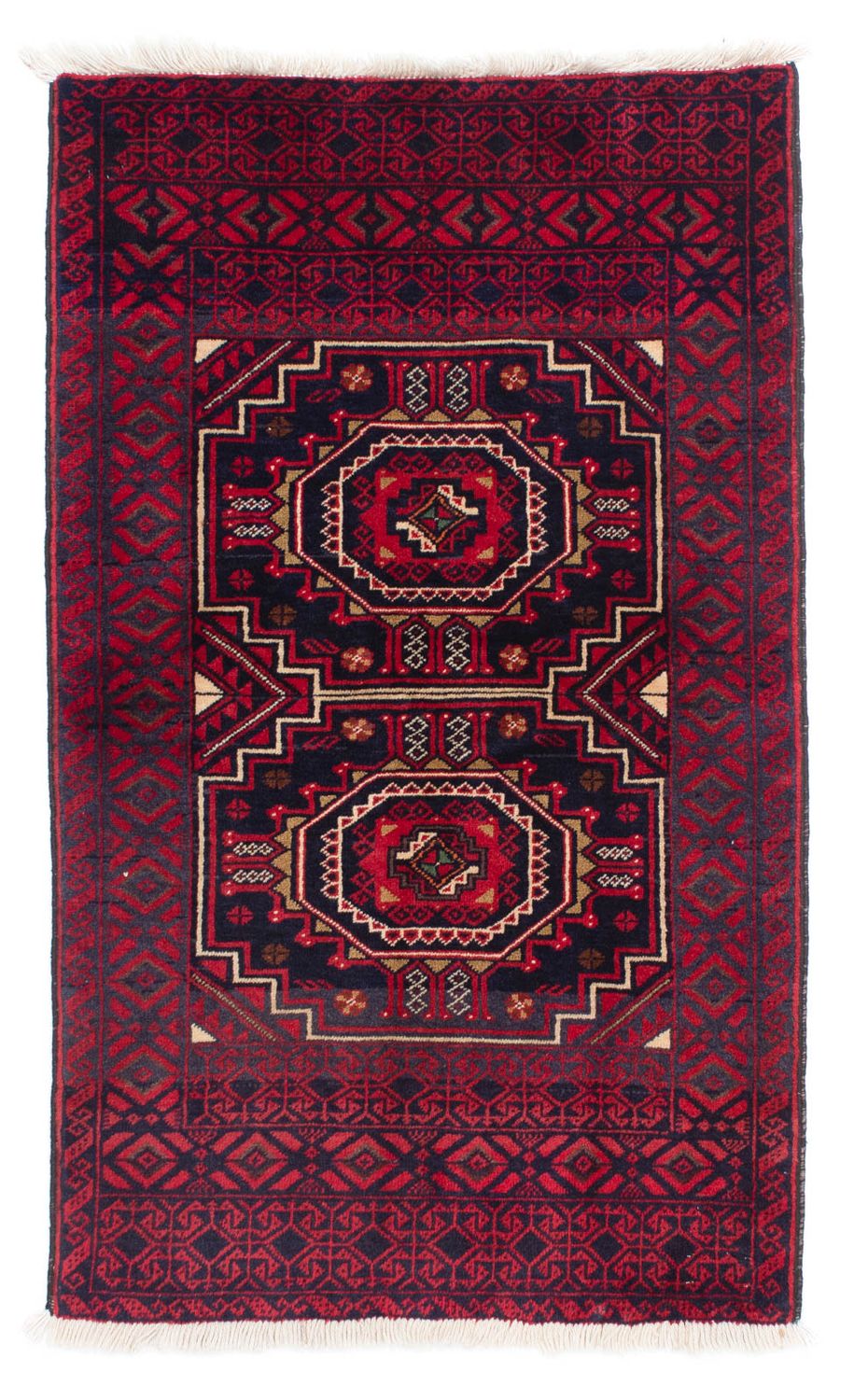 Baluch-tæppe - 146 x 84 cm - mørkerød