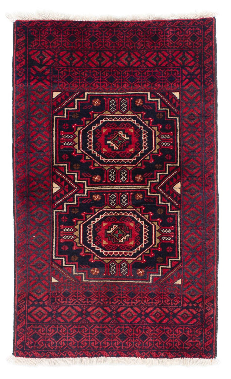Baluch-tæppe - 146 x 84 cm - mørkerød