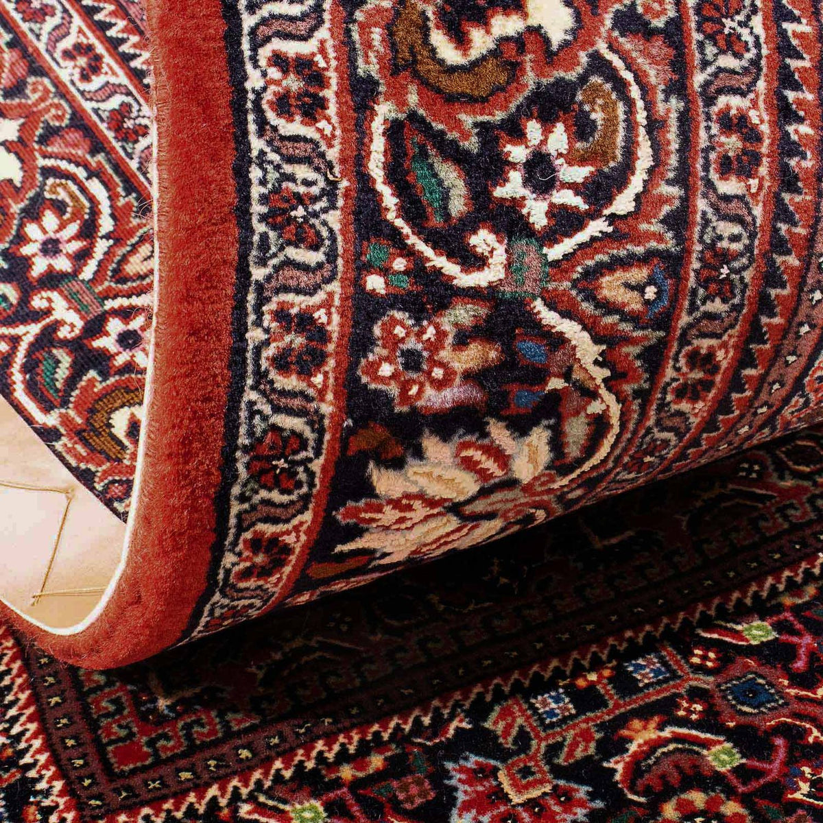 Løber Persisk tæppe - Bijar - 180 x 107 cm - mørkerød