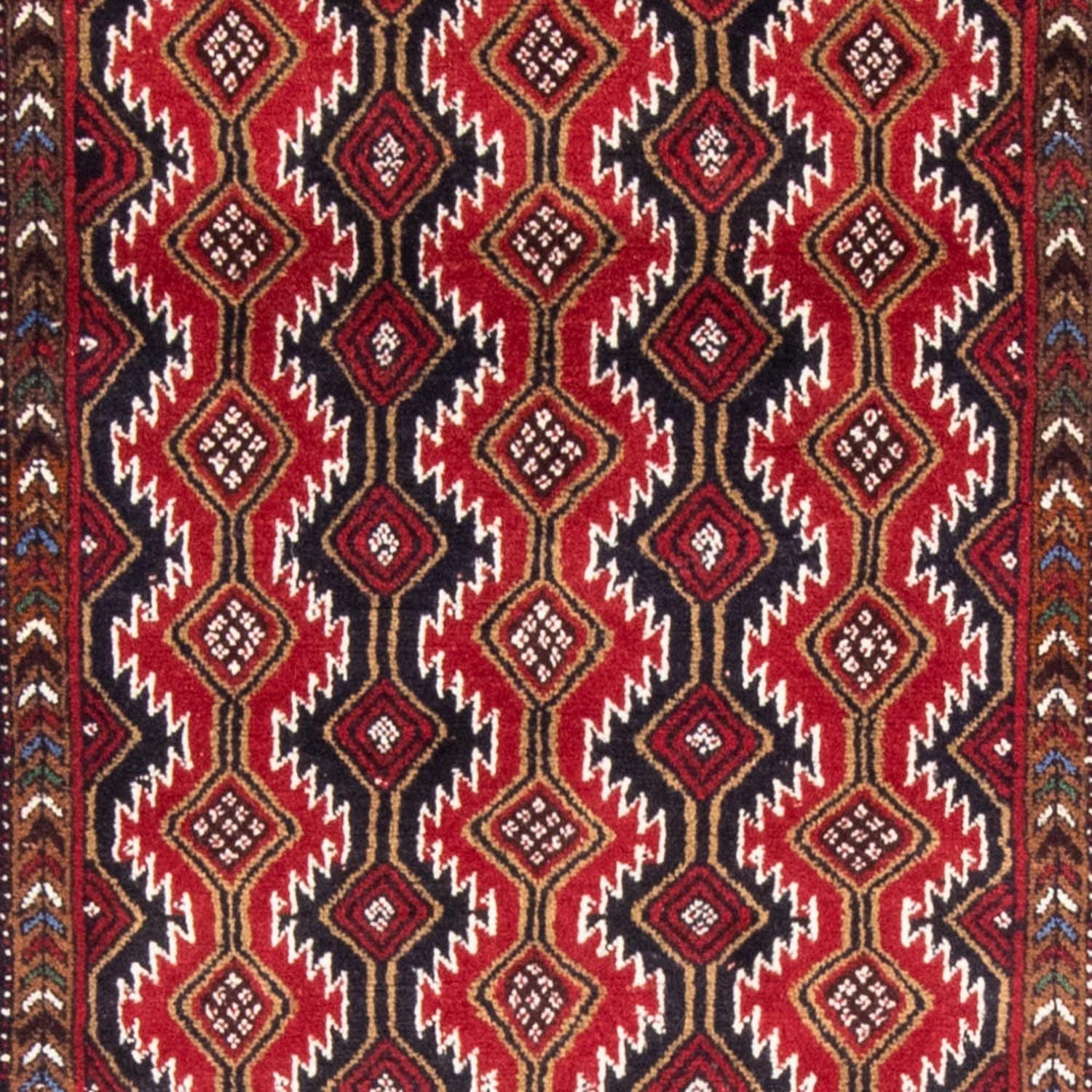Løber Baluch-tæppe - 206 x 106 cm - rød