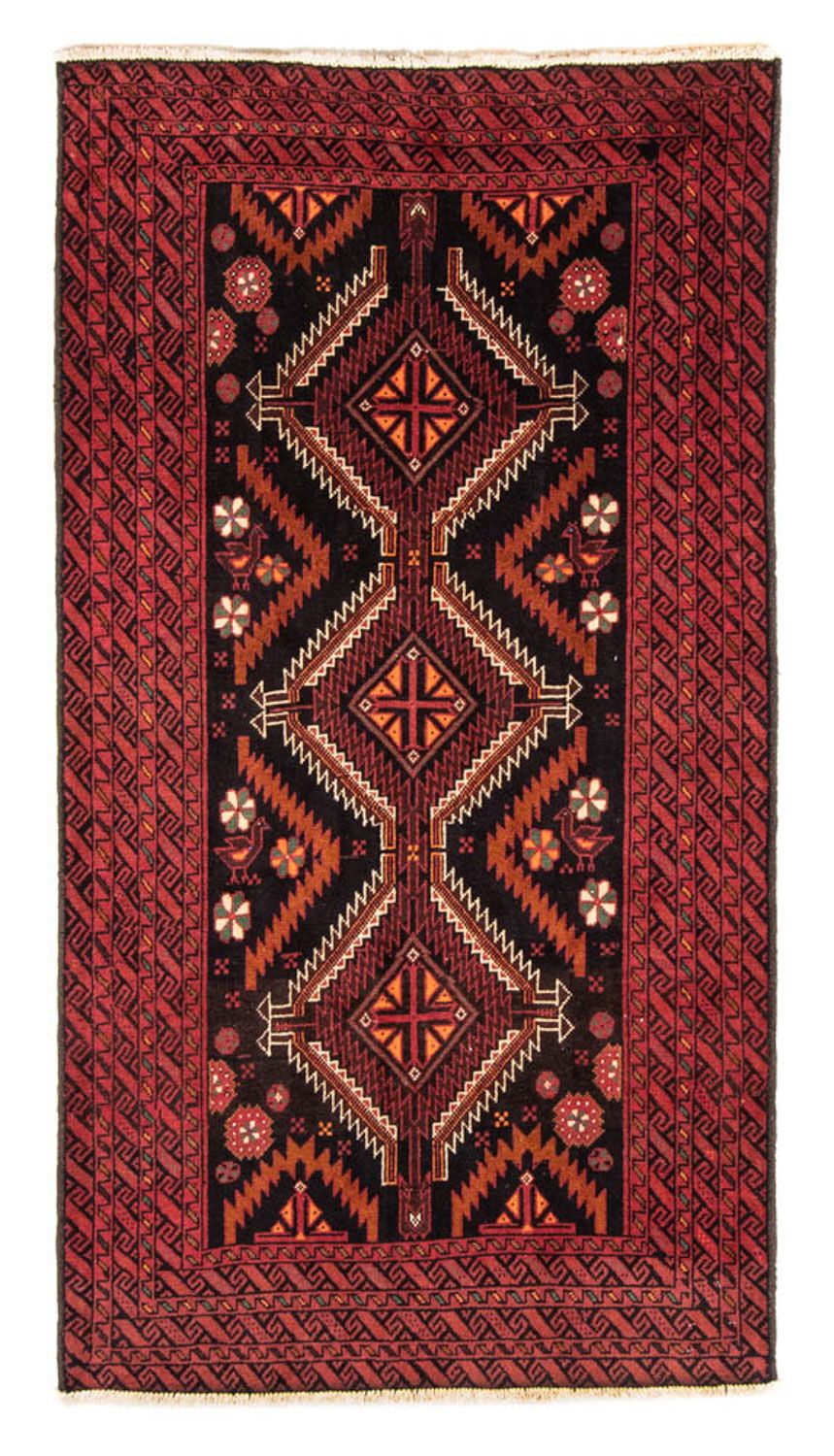 Løber Baluch-tæppe - 196 x 106 cm - rød