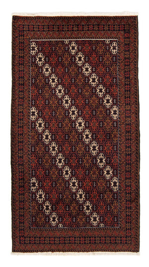 Løber Baluch-tæppe - 186 x 102 cm - mørkerød