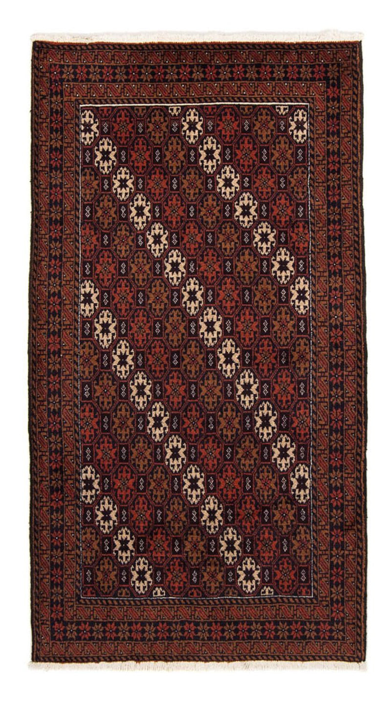 Løber Baluch-tæppe - 186 x 102 cm - mørkerød