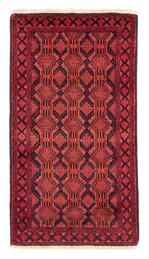 Løber Baluch-tæppe - 195 x 104 cm - rød