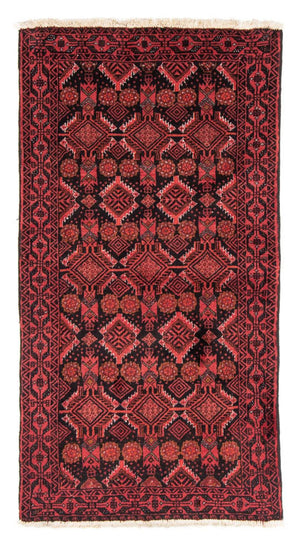 Løber Baluch-tæppe - 187 x 99 cm - rød