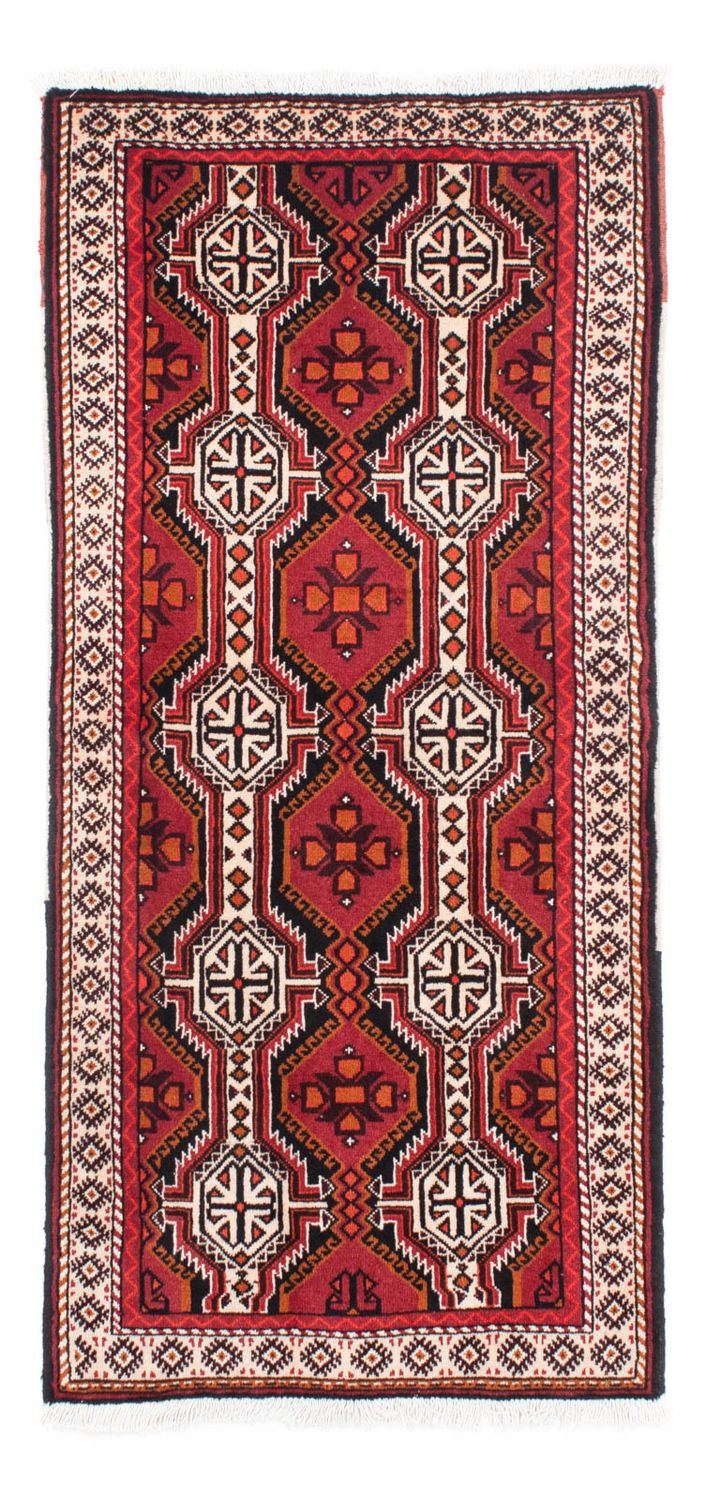 Løber Baluch-tæppe - 164 x 76 cm - mørkerød
