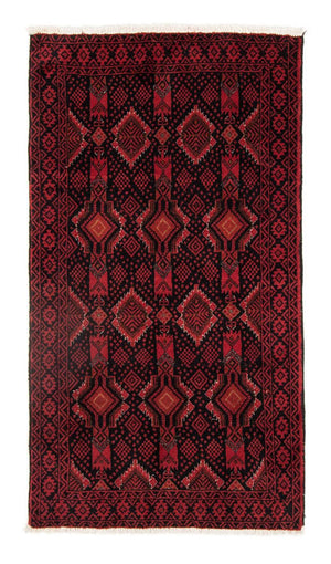 Løber Baluch-tæppe - 182 x 102 cm - mørkerød