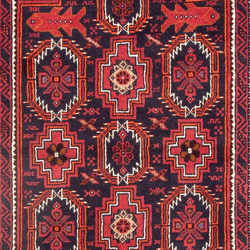 Løber Baluch-tæppe - 195 x 106 cm - rød
