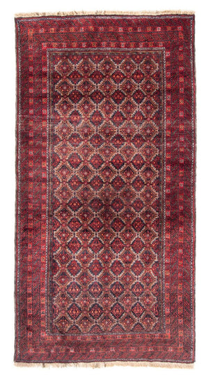 Løber Baluch-tæppe - 206 x 107 cm - rød