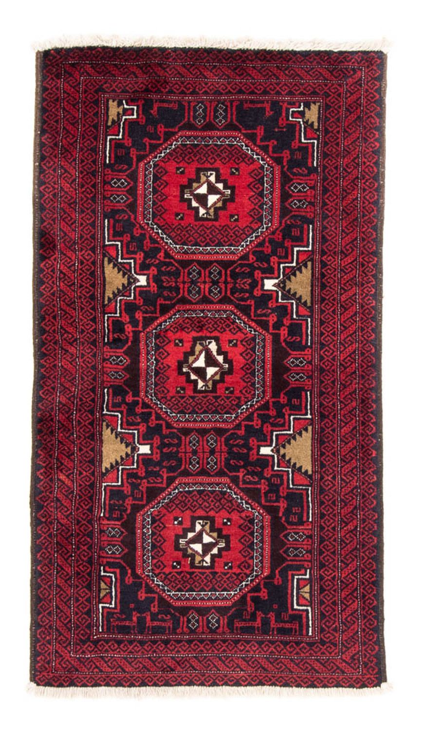Løber Baluch-tæppe - 175 x 95 cm - mørkerød