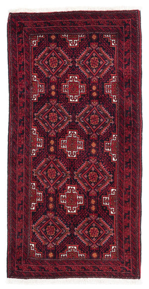 Baluch-tæppe - 164 x 87 cm - mørkerød