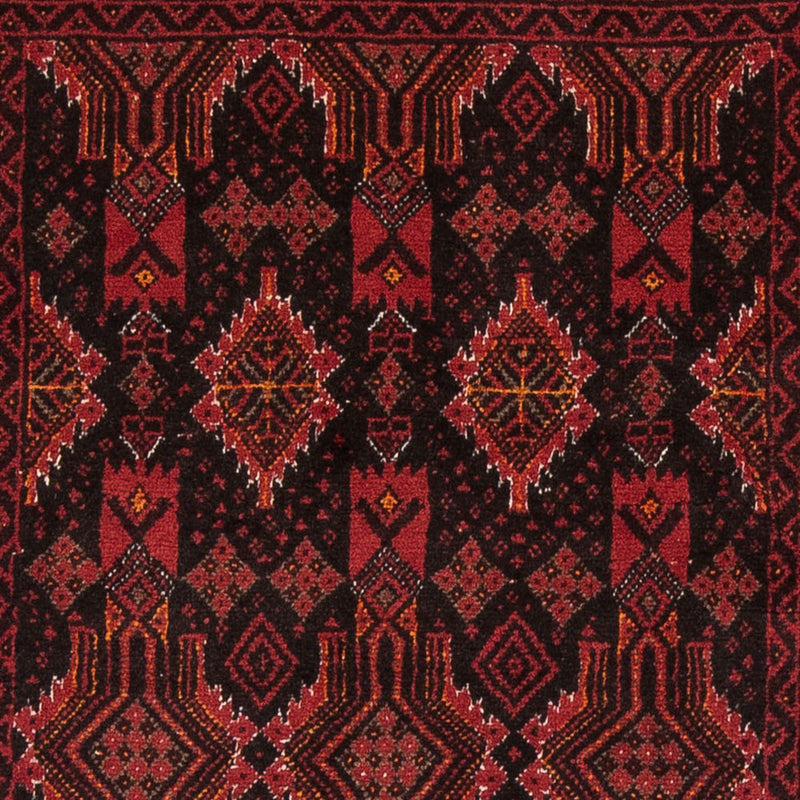 Løber Baluch-tæppe - 201 x 99 cm - mørkerød