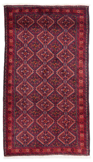 Løber Baluch-tæppe - 174 x 99 cm - mørkerød