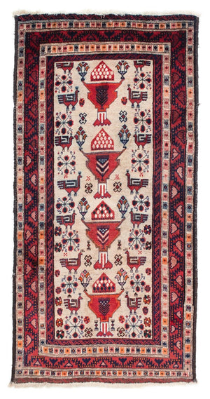 Løber Baluch-tæppe - 181 x 91 cm - beige
