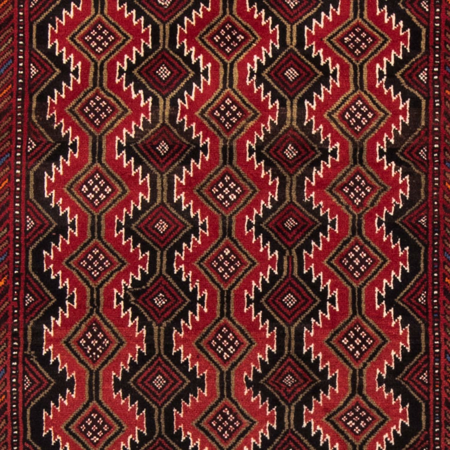 Løber Baluch-tæppe - 219 x 110 cm - mørkerød