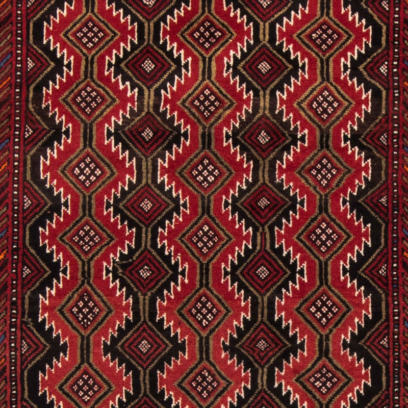 Løber Baluch-tæppe - 219 x 110 cm - mørkerød