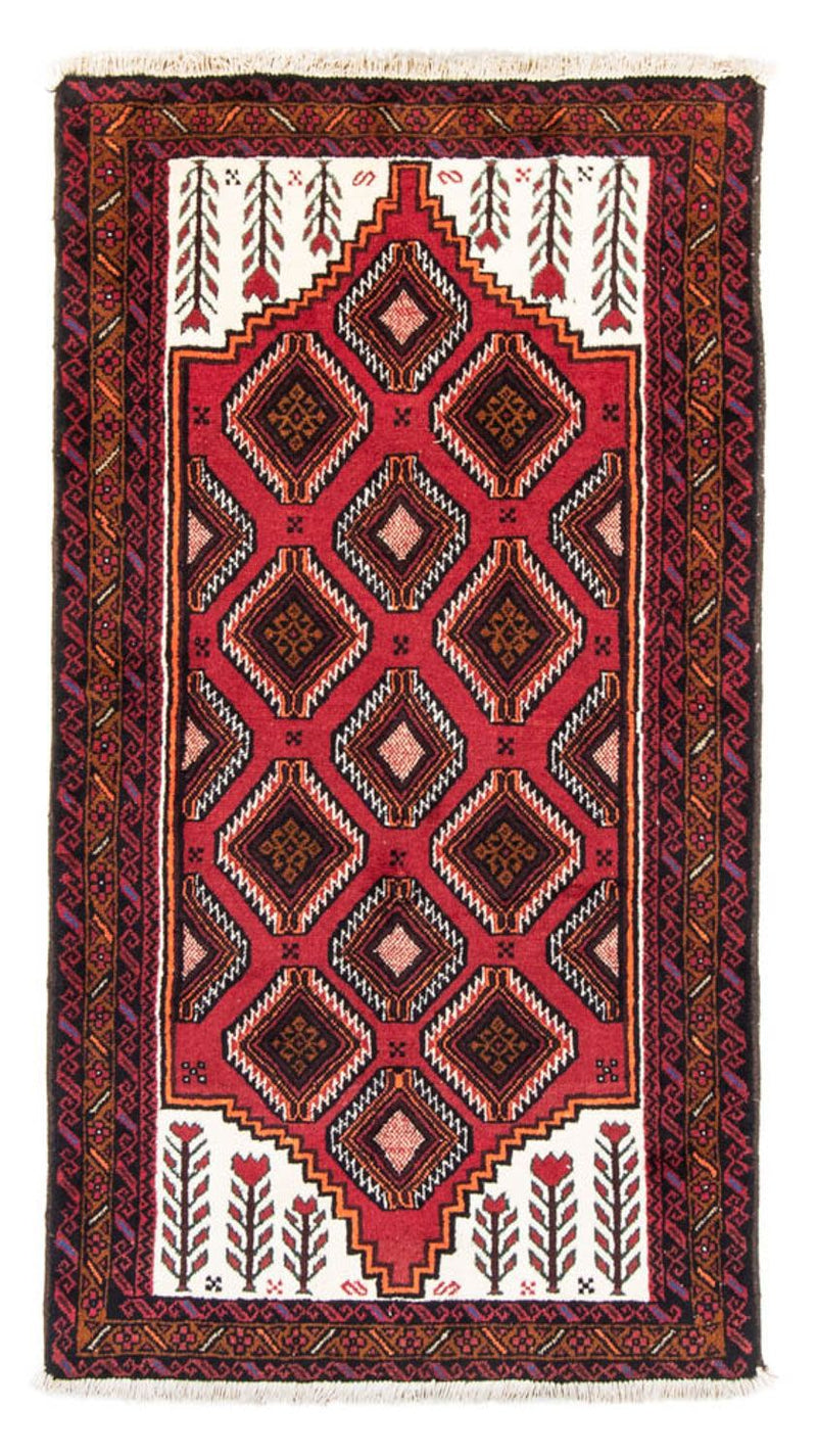 Løber Baluch-tæppe - 194 x 104 cm - rød