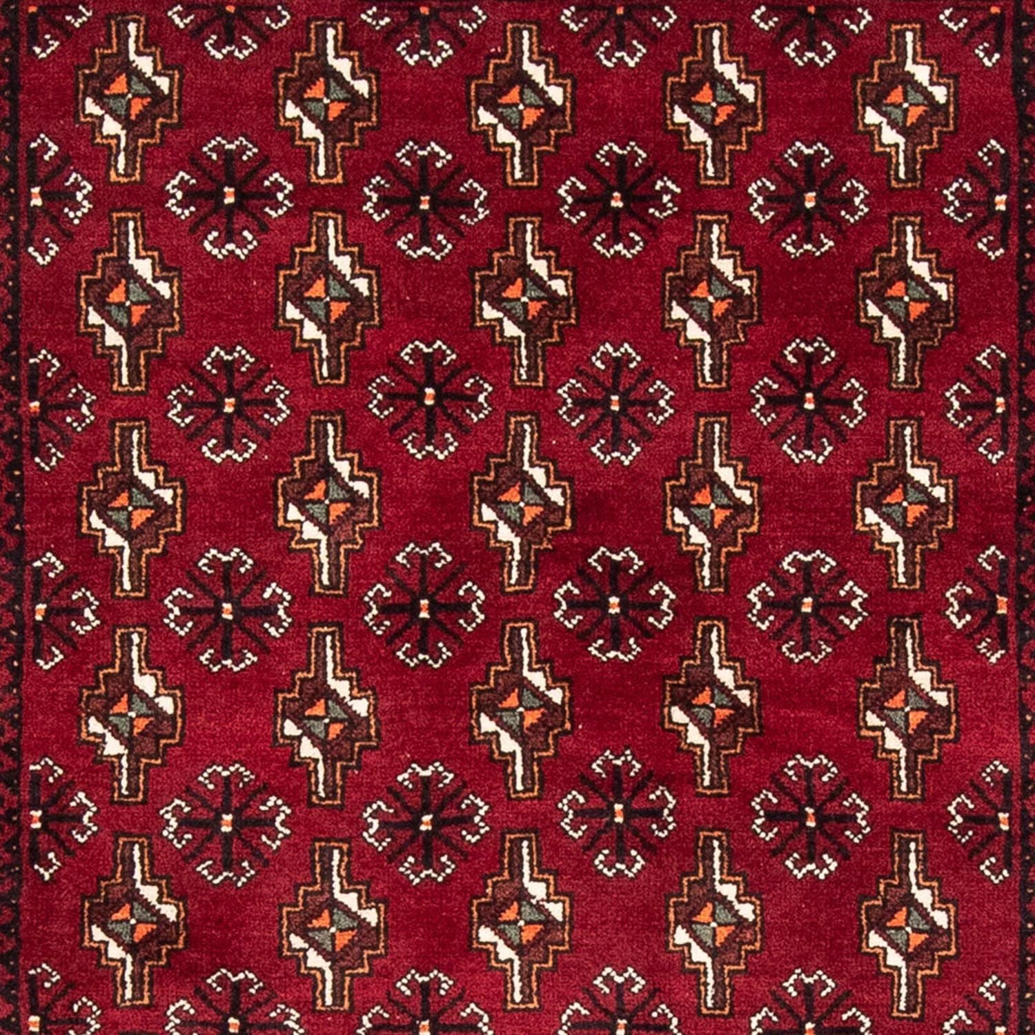 Løber Baluch-tæppe - 194 x 101 cm - mørkerød