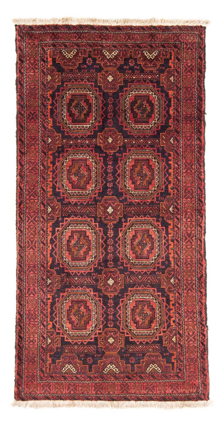 Løber Baluch-tæppe - 200 x 106 cm - lysrød