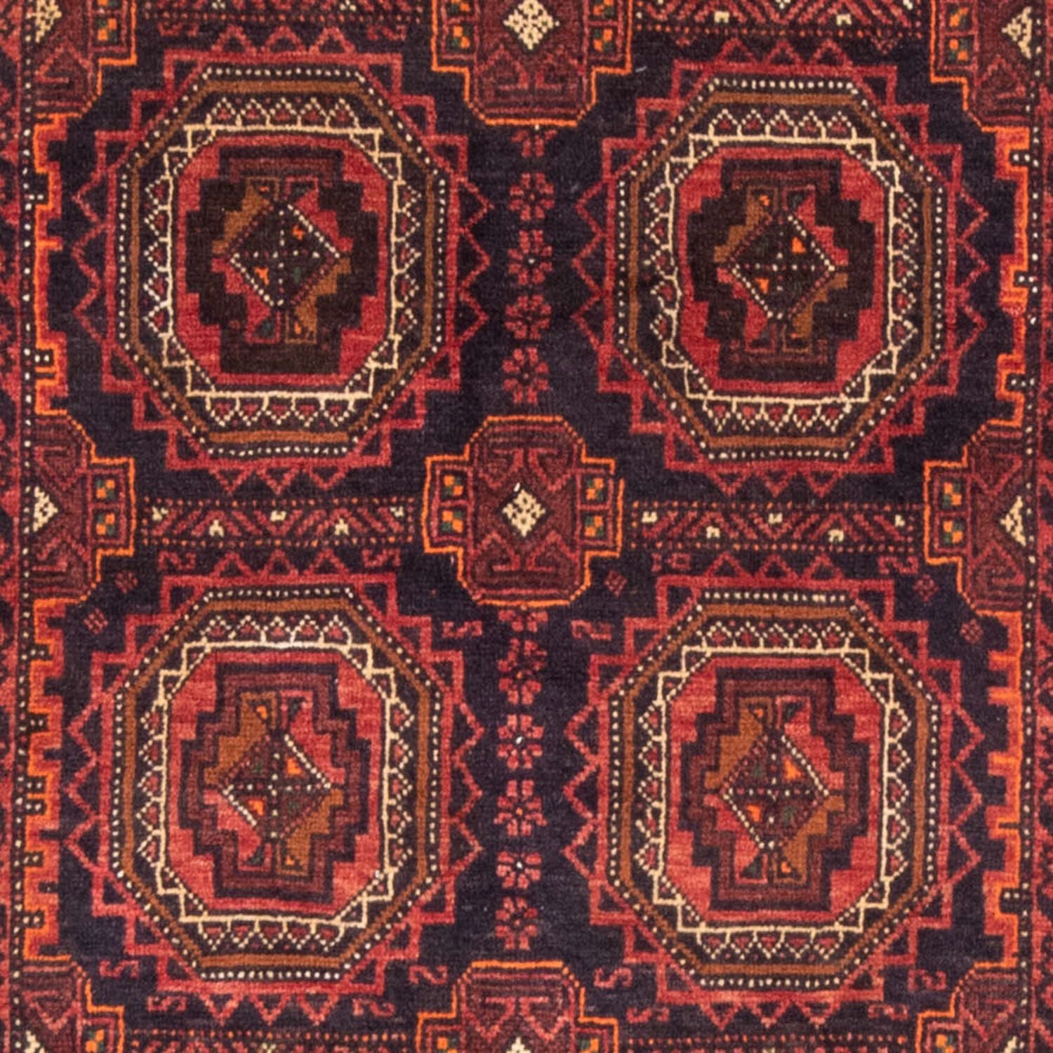 Løber Baluch-tæppe - 200 x 106 cm - lysrød