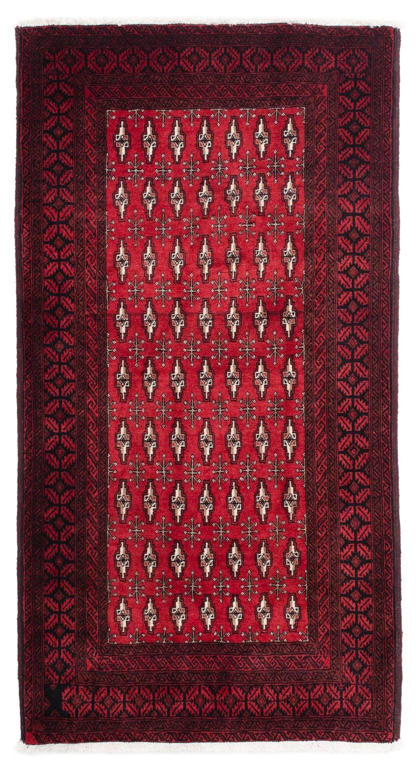 Løber Baluch-tæppe - 176 x 97 cm - mørkerød