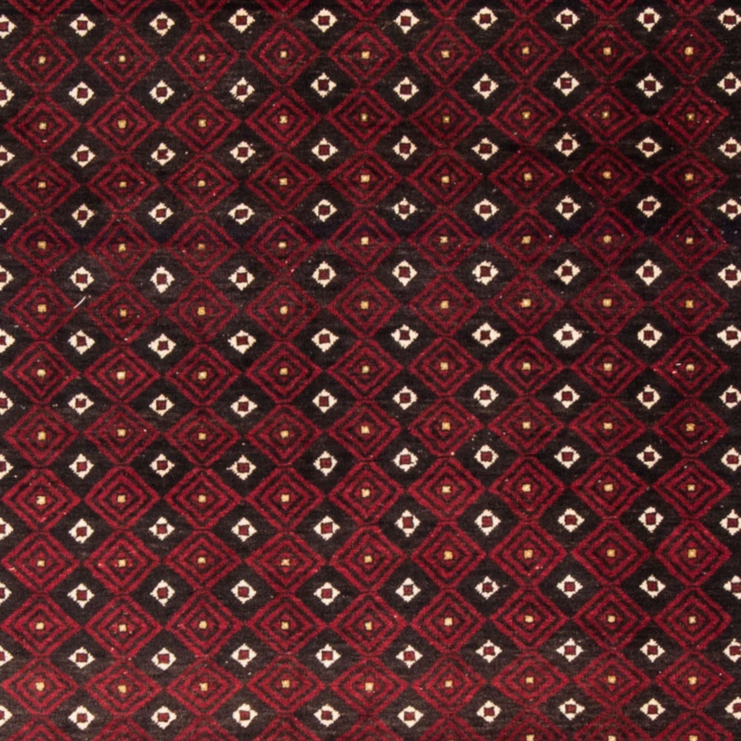 Løber Baluch-tæppe - 210 x 114 cm - mørkerød