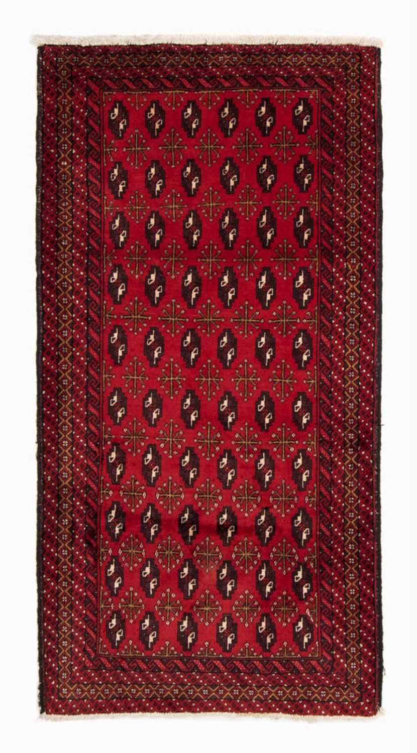 Løber Baluch-tæppe - 208 x 108 cm - rød