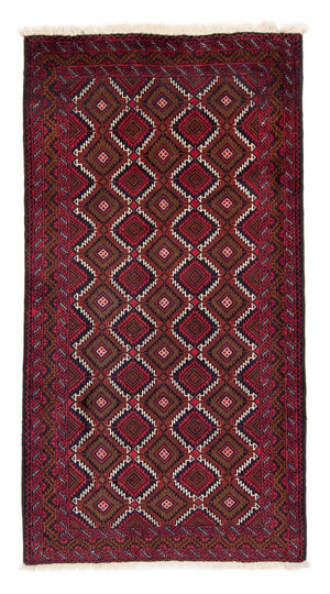 Løber Baluch-tæppe - 197 x 107 cm - mørkerød