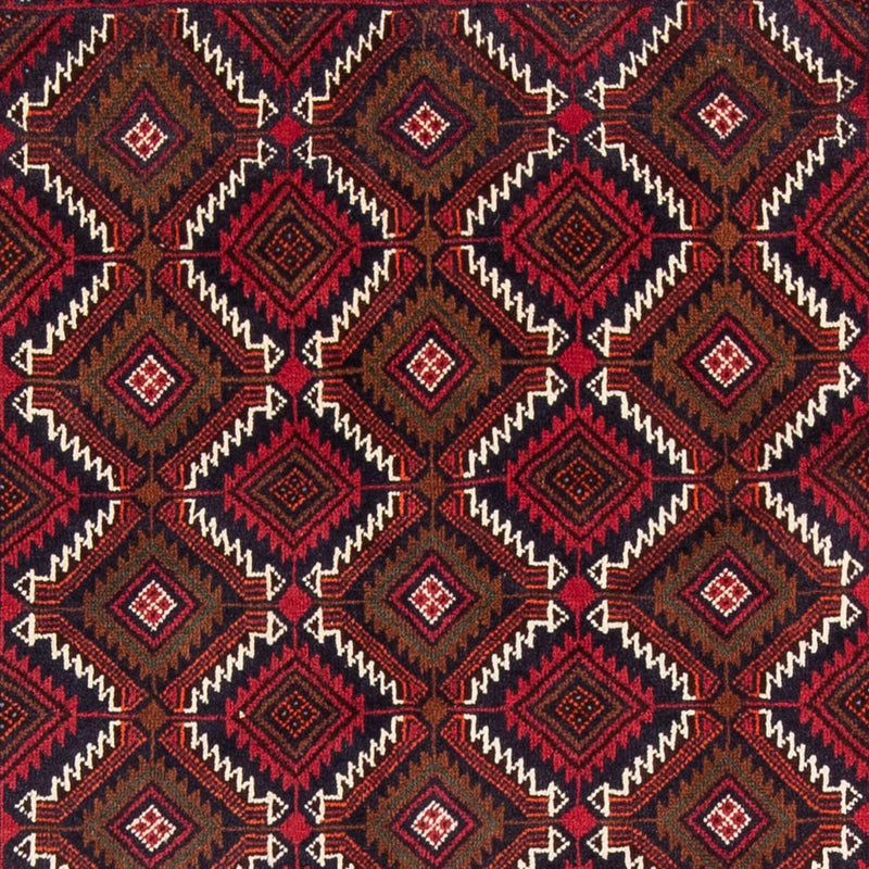 Løber Baluch-tæppe - 197 x 107 cm - mørkerød