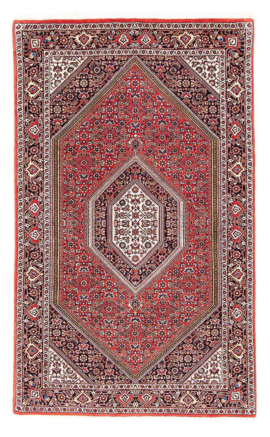 Persisk tæppe - Bijar - 167 x 108 cm - rød