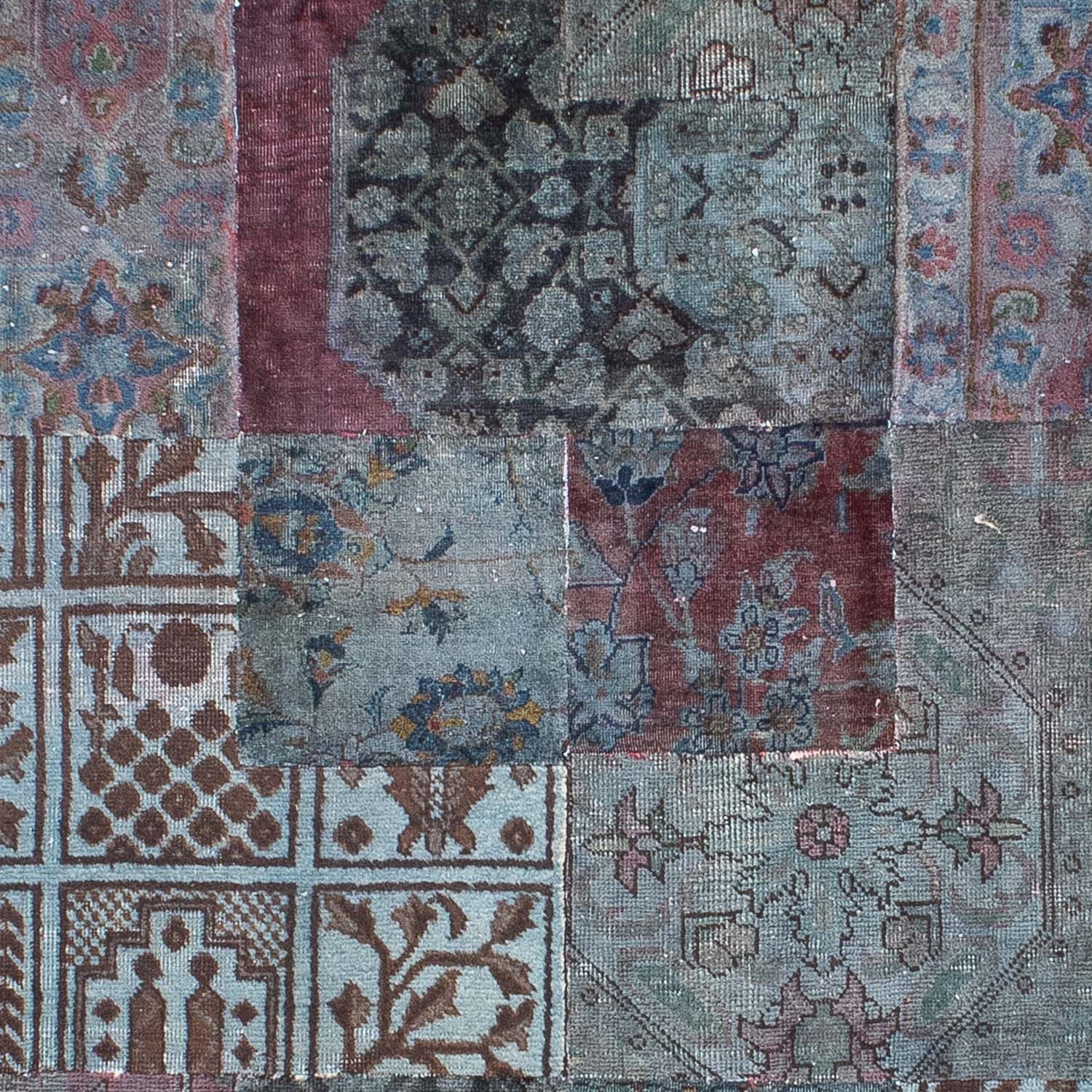 Patchwork-tæppe - 291 x 194 cm - blå