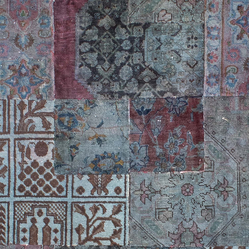 Patchwork-tæppe - 291 x 194 cm - blå