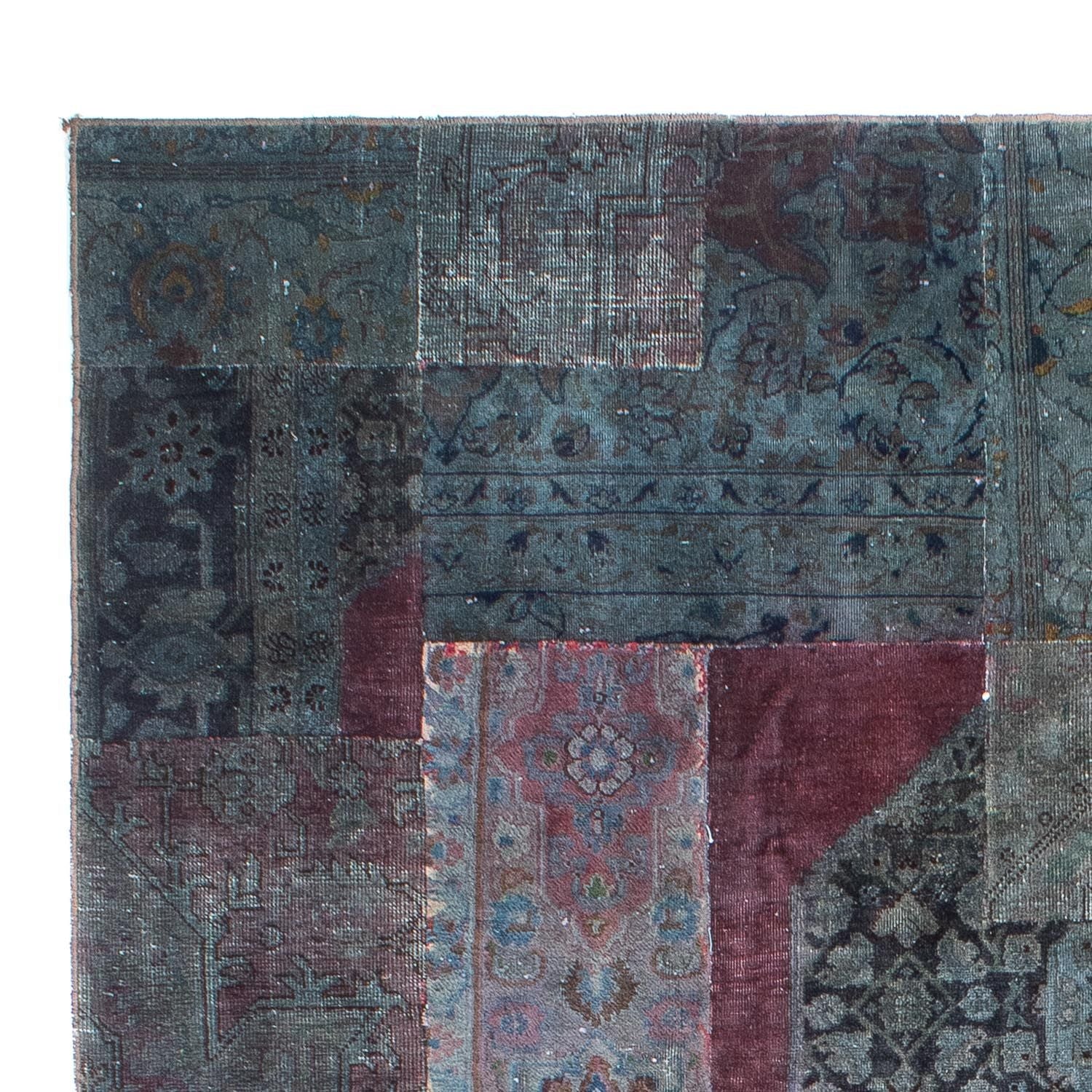 Patchwork-tæppe - 291 x 194 cm - blå
