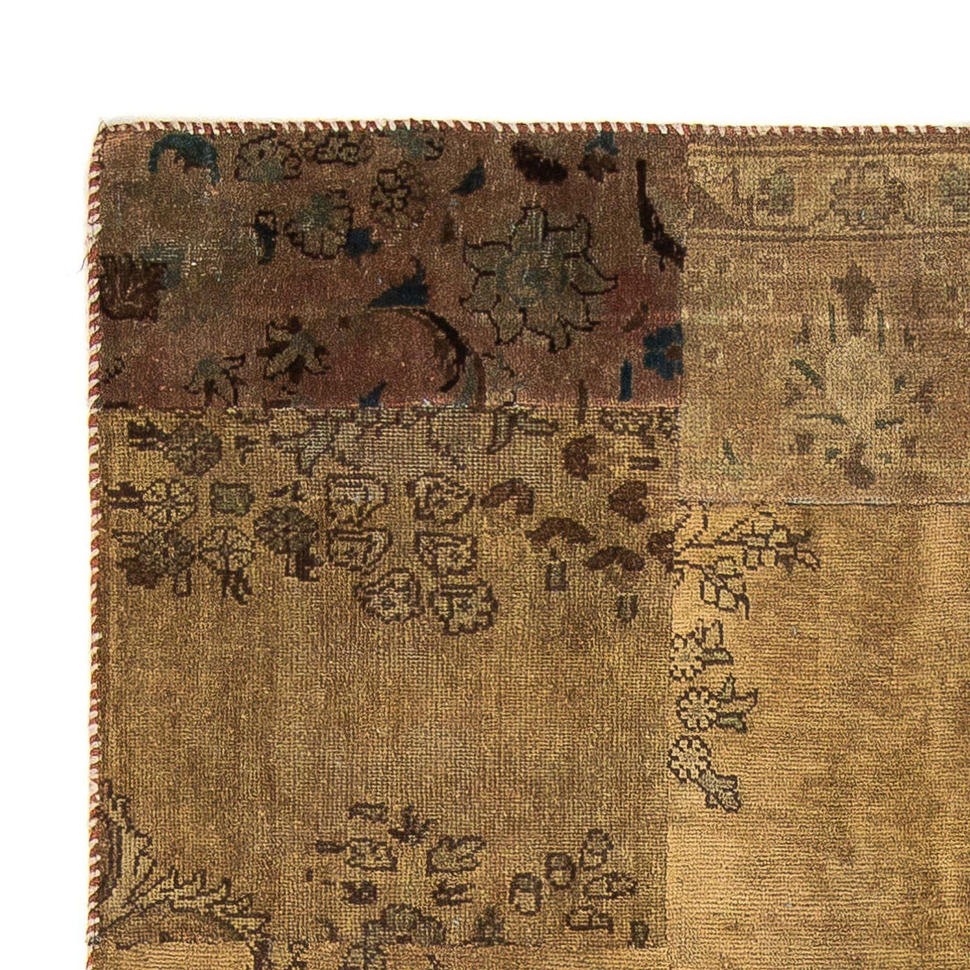Patchwork-tæppe 207x128cm - Perserteppich Wollteppich