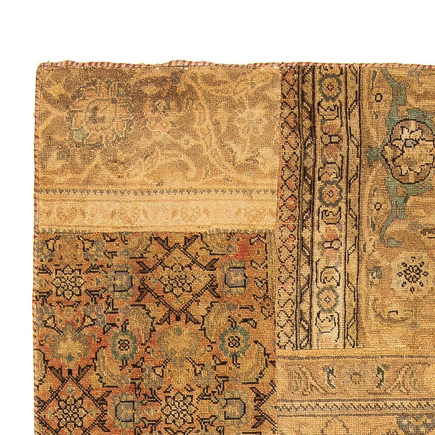 Patchwork-tæppe 205x131cm - Perserteppich Wollteppich