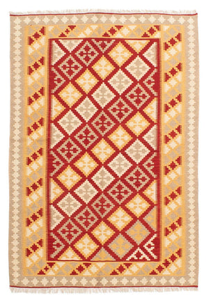 Kelim-tæppe - orientalsk - 216 x 153 cm - flerfarvet