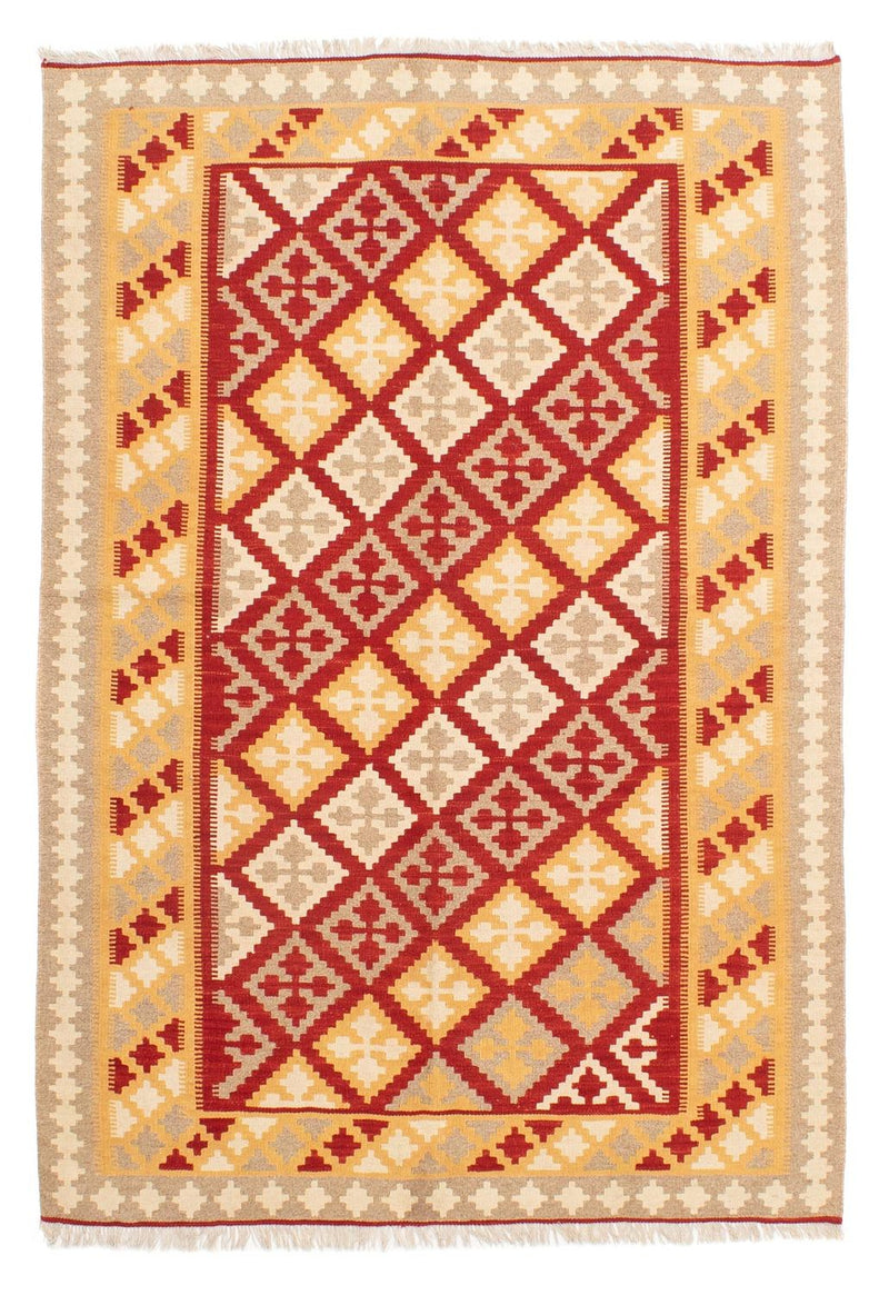 Kelim-tæppe - orientalsk - 216 x 153 cm - flerfarvet