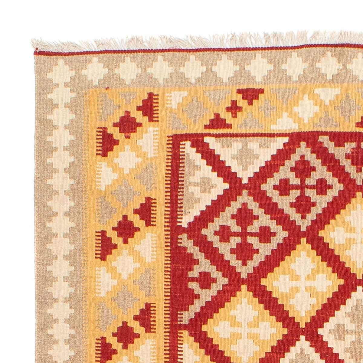 Kelim-tæppe - orientalsk - 216 x 153 cm - flerfarvet