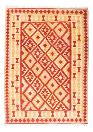 Kelim-tæppe - orientalsk - 211 x 155 cm - rød