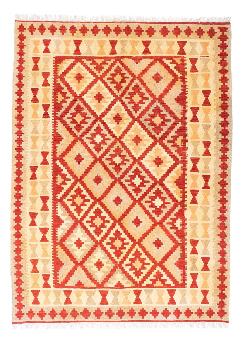 Kelim-tæppe - orientalsk - 211 x 155 cm - rød