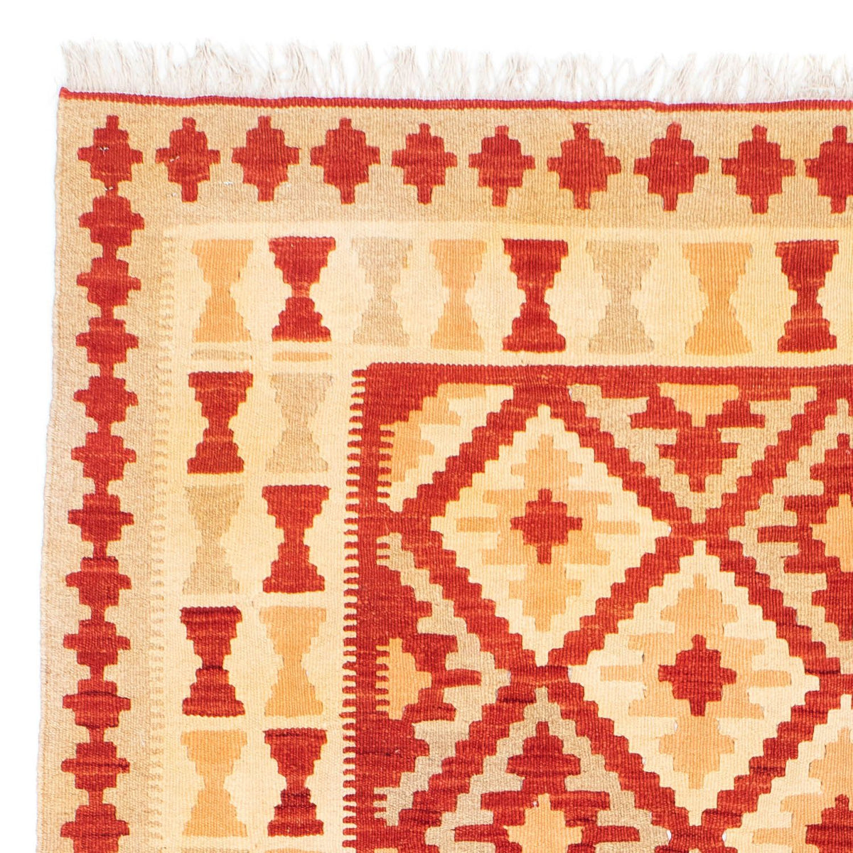 Kelim-tæppe - orientalsk - 211 x 155 cm - rød