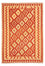 Kelim-tæppe - orientalsk - 206 x 152 cm - mørkerød