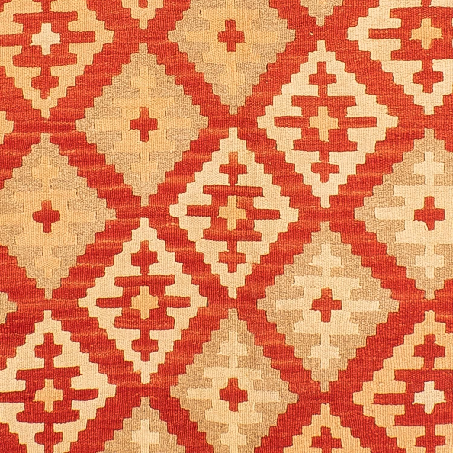 Kelim-tæppe - orientalsk - 206 x 152 cm - mørkerød