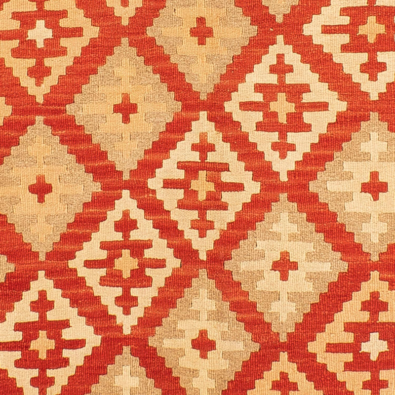 Kelim-tæppe - orientalsk - 206 x 152 cm - mørkerød