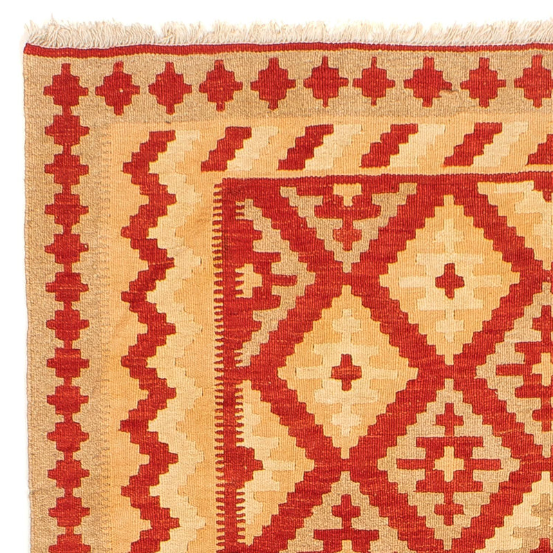 Kelim-tæppe - orientalsk - 206 x 152 cm - mørkerød