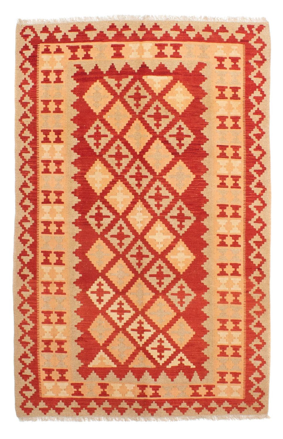 Kelim-tæppe - orientalsk - 244 x 162 cm - flerfarvet