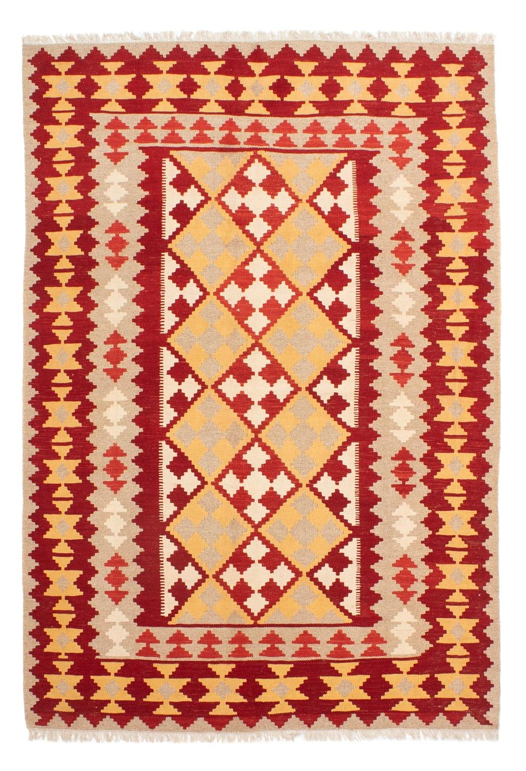 Kelim-tæppe - orientalsk - 243 x 167 cm - flerfarvet