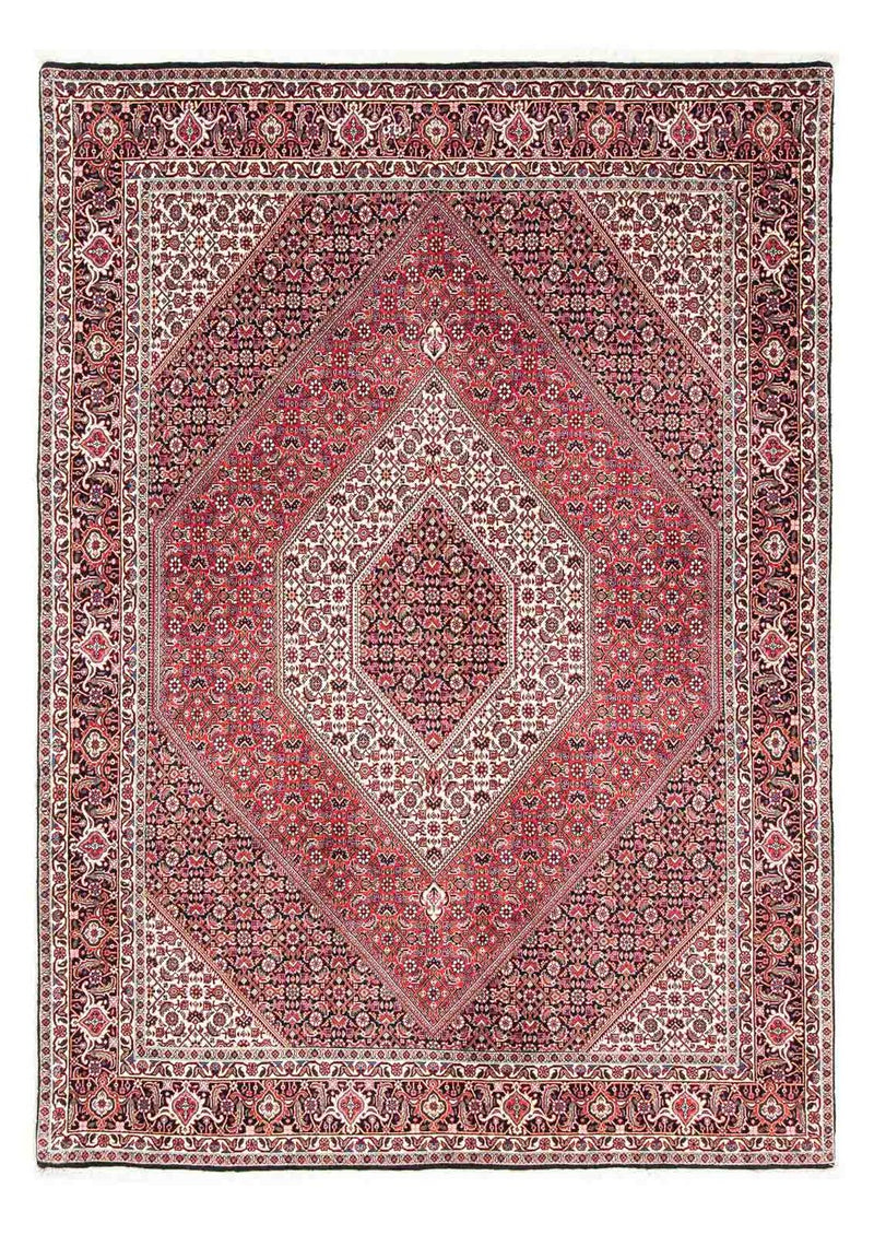 Persisk tæppe - Bijar - 243 x 171 cm - lysrød